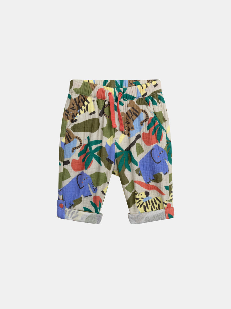 Pantalones con estampado de jungla para bebés niños