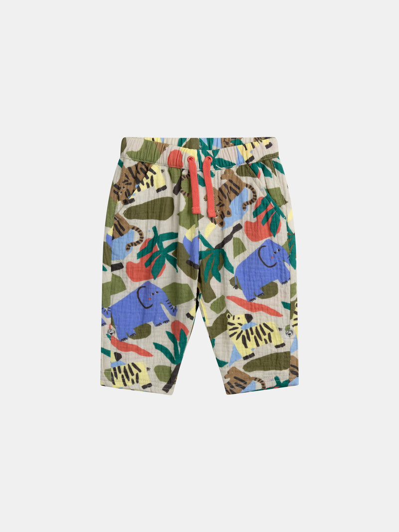Pantalones con estampado de jungla para bebés niños