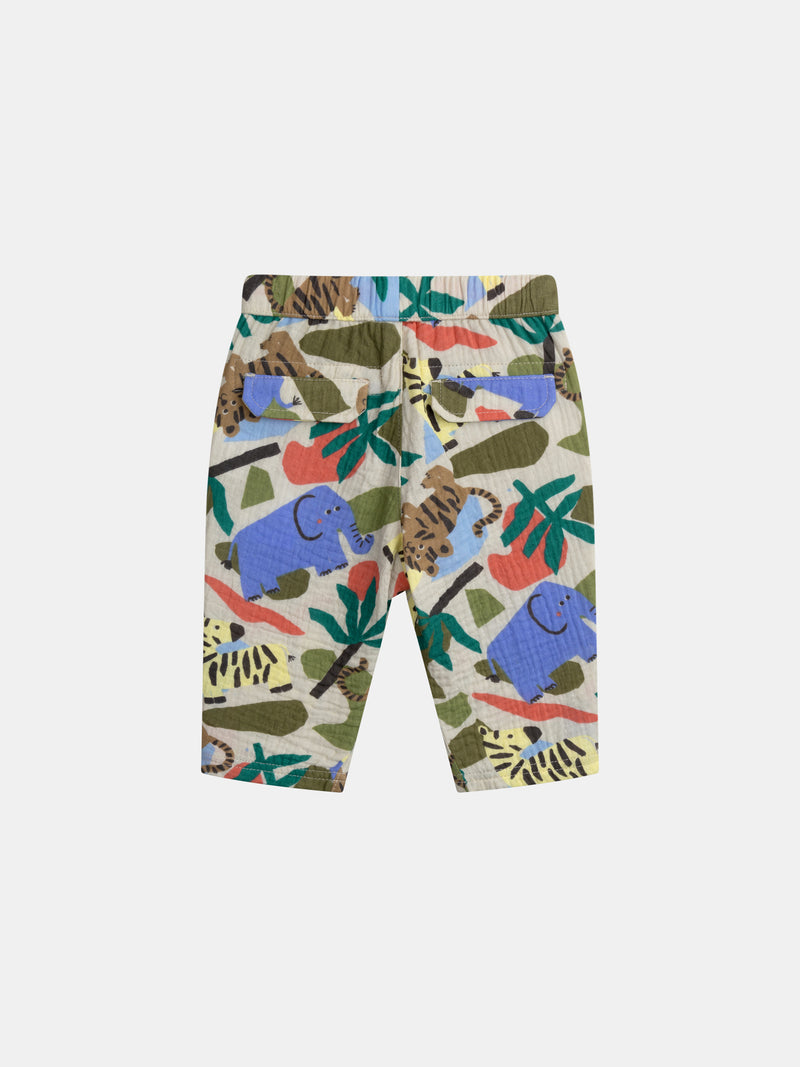 Pantalones con estampado de jungla para bebés niños