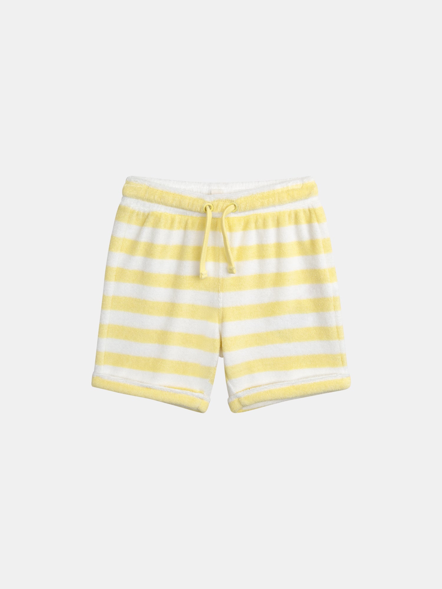 Ensemble t-shirt et short rayé Jaune paille pour bébé garçon