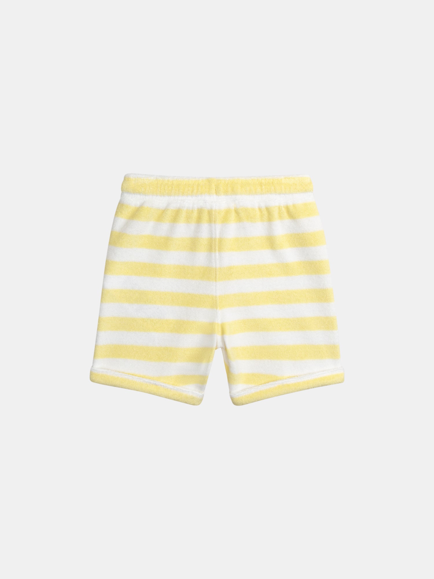 Ensemble t-shirt et short rayé Jaune paille pour bébé garçon