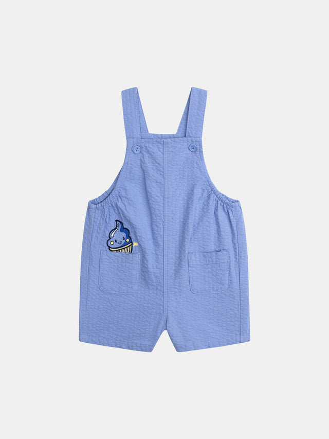 Salopette corta azul para bebé niño