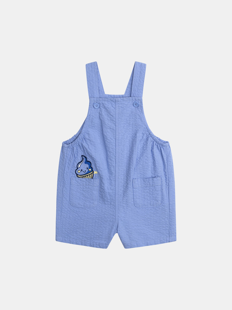 Salopette corta azul para bebé niño