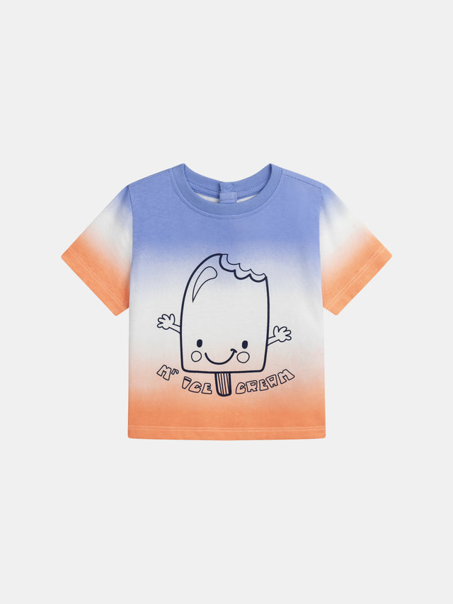 Camiseta "Tie and Dye" con motivo de helado para bebé niño