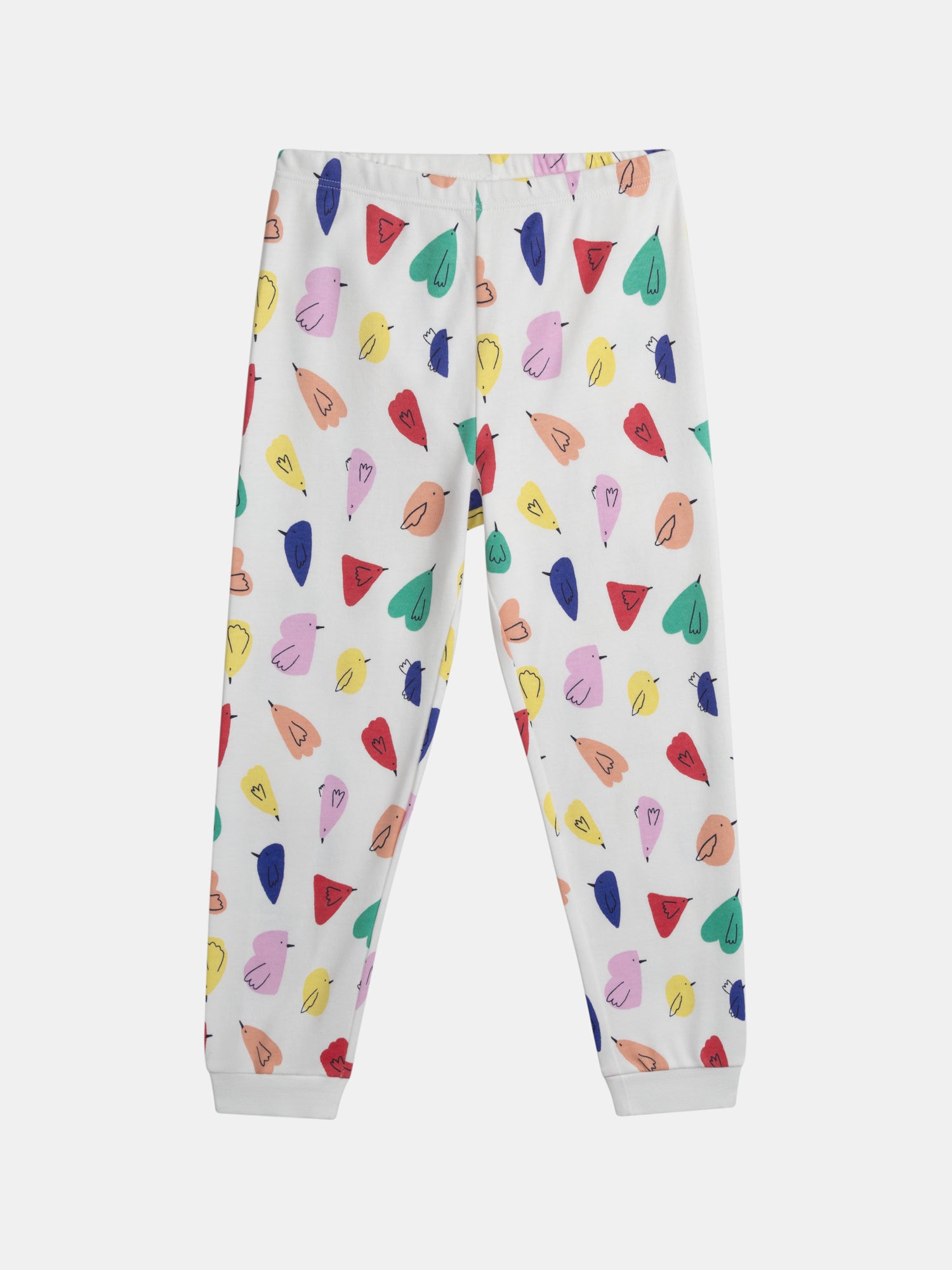 Pyjama écru imprimé all-over oiseaux pour fille