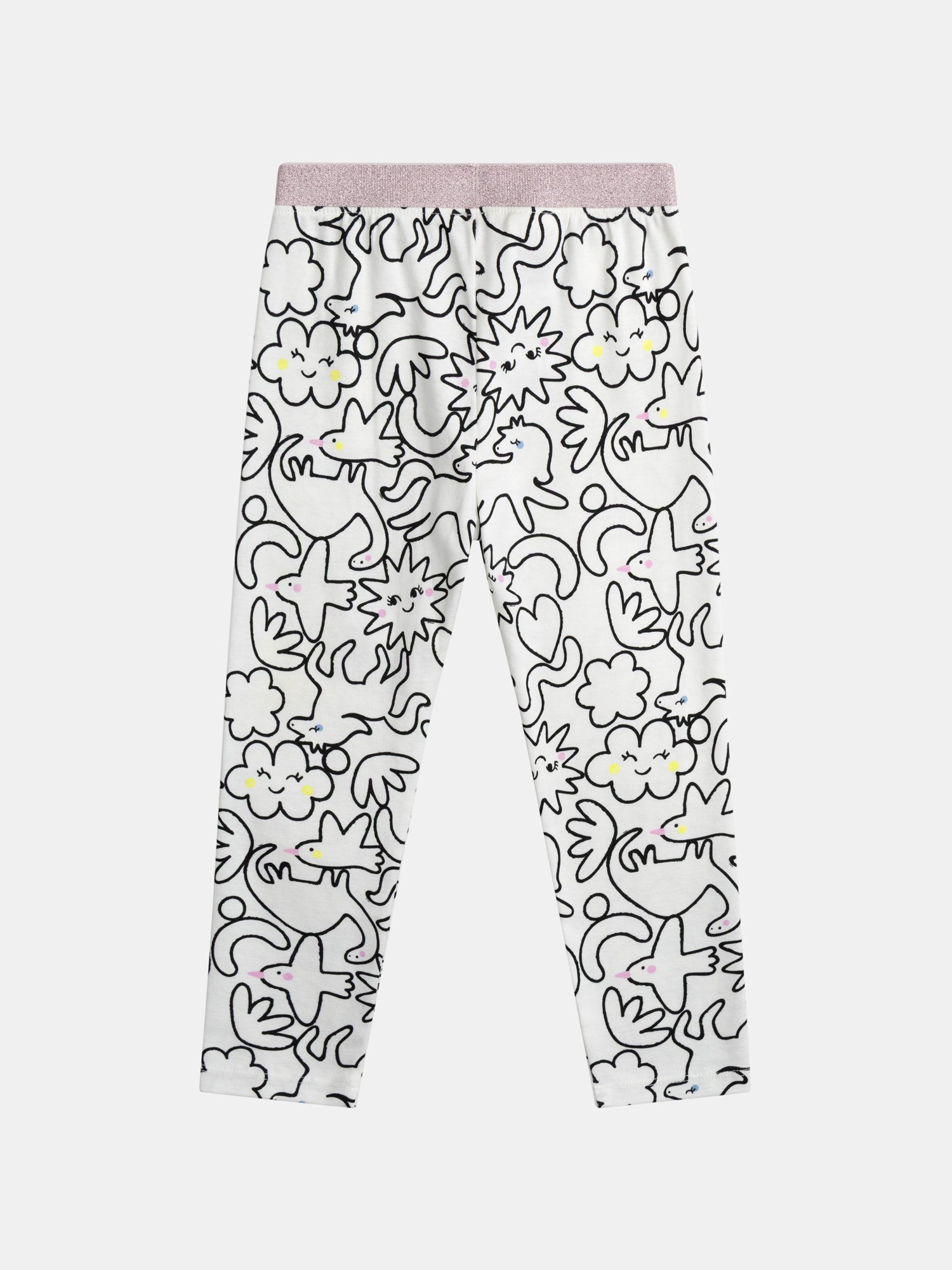 Pijama largo crema con estampado integral "DREAM" para niña