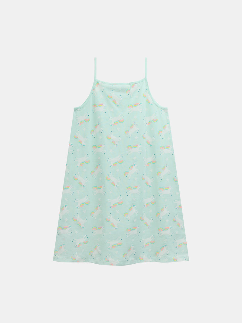 Ropa de noche fosforescente con estampado de "Unicornios Mágicos" para niñas