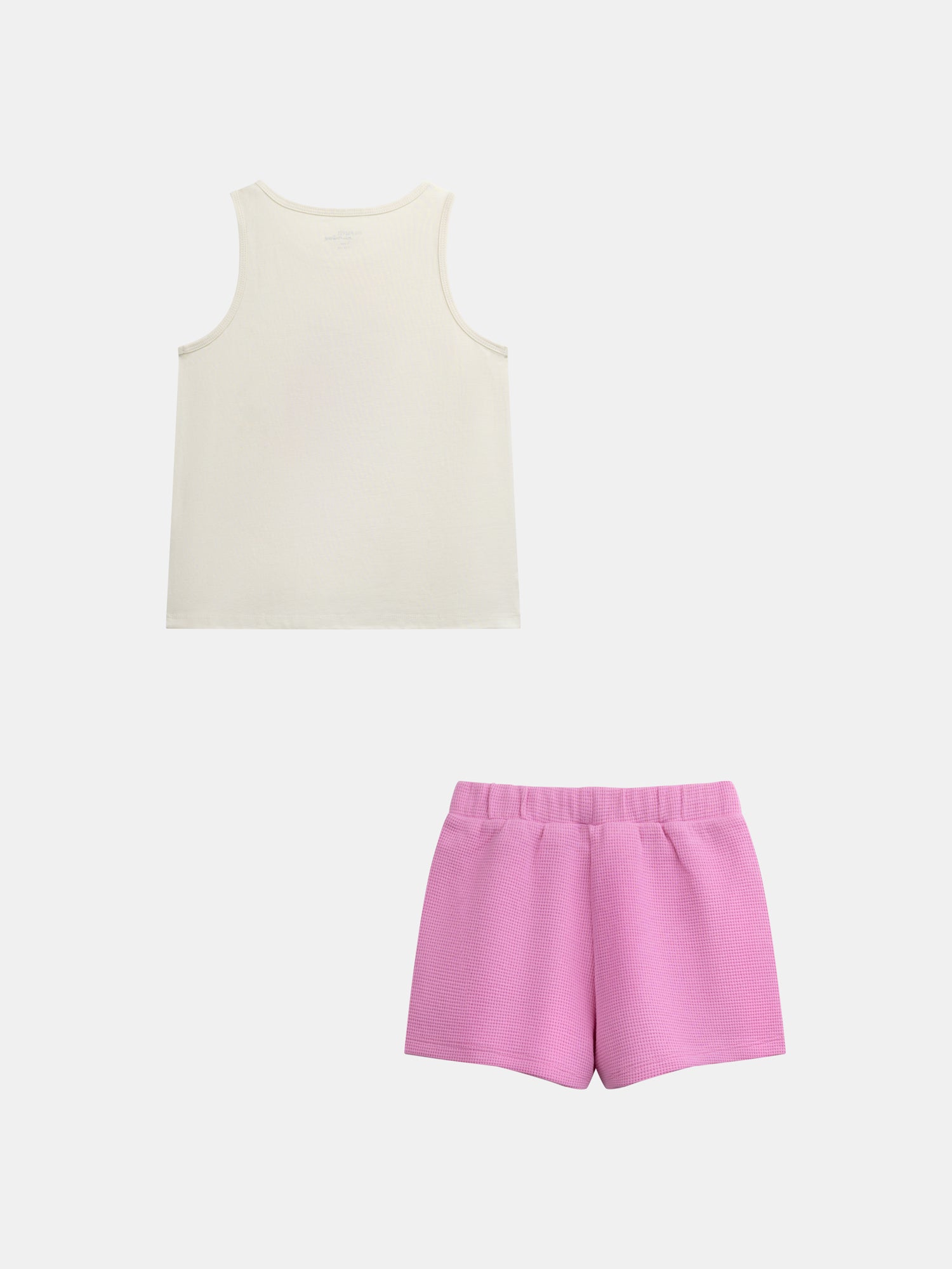 Pijama sin mangas con estampado de "Gato de Helado" para niñas