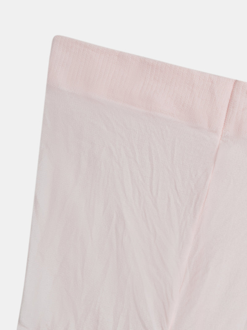 Pantys finos rosas con motivo de puntos para niñas