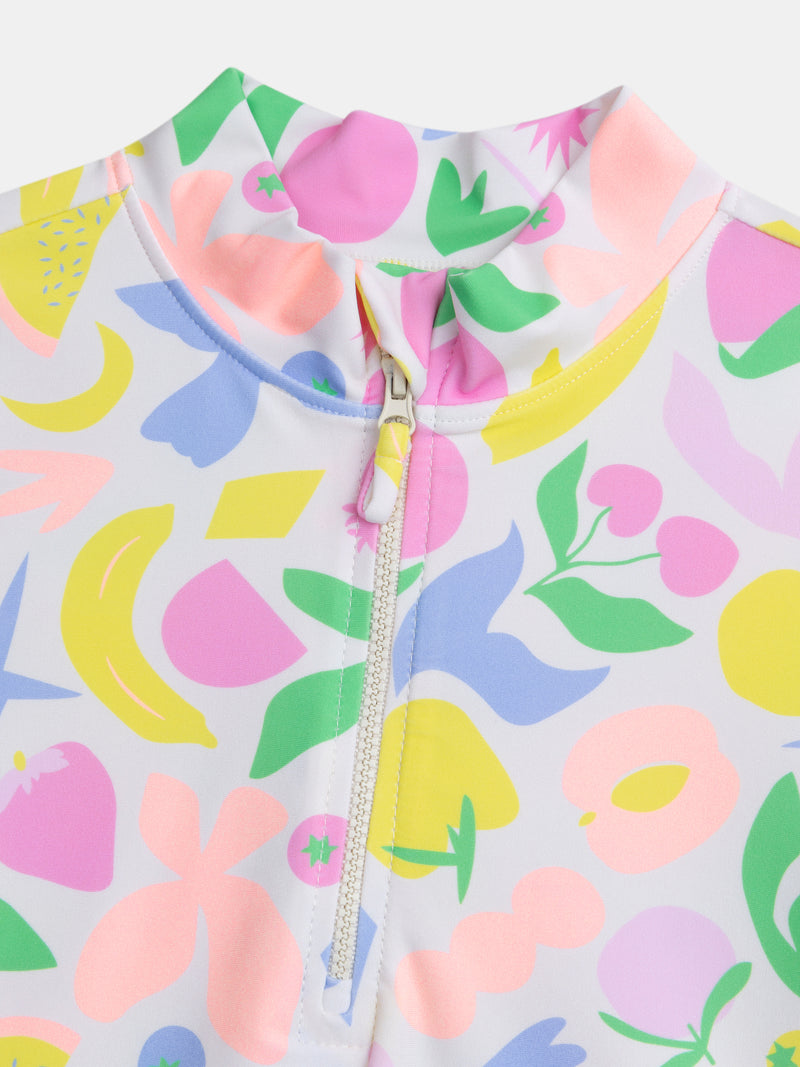 Conjunto de baño UPF 50+ 2 piezas con estampado colorido para niña
