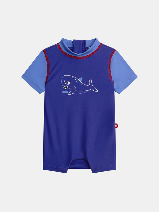 Traje de baño UPF 50+ de tiburón para bebés niños
