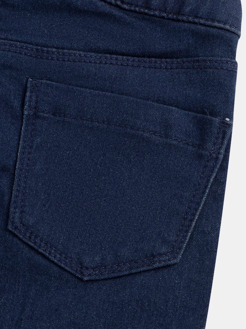 Pantalones de jogging de denim azul oscuro para niñas