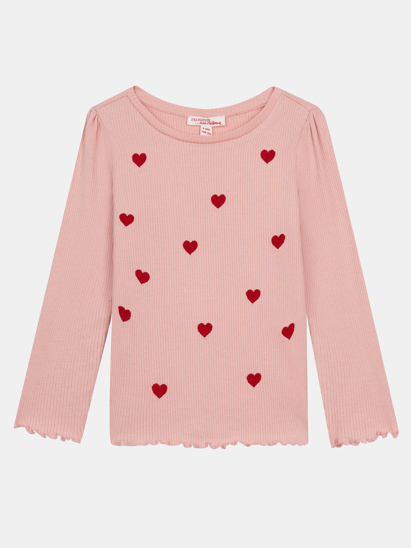 Tee Shirt Manches Longues Rose