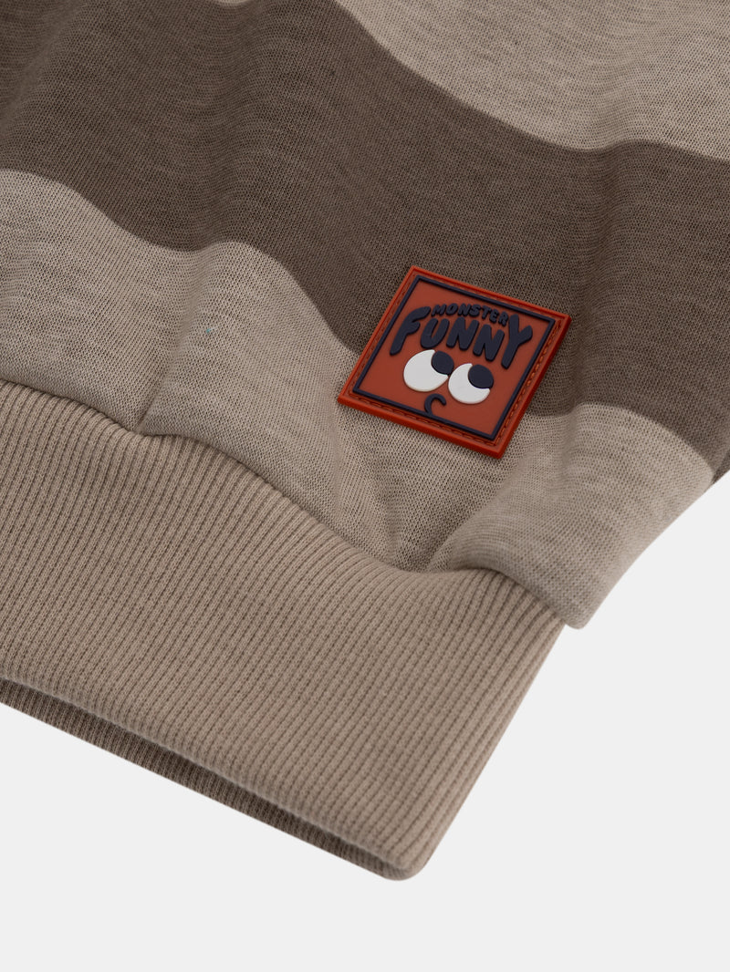 Sudadera rayada con capucha para niños