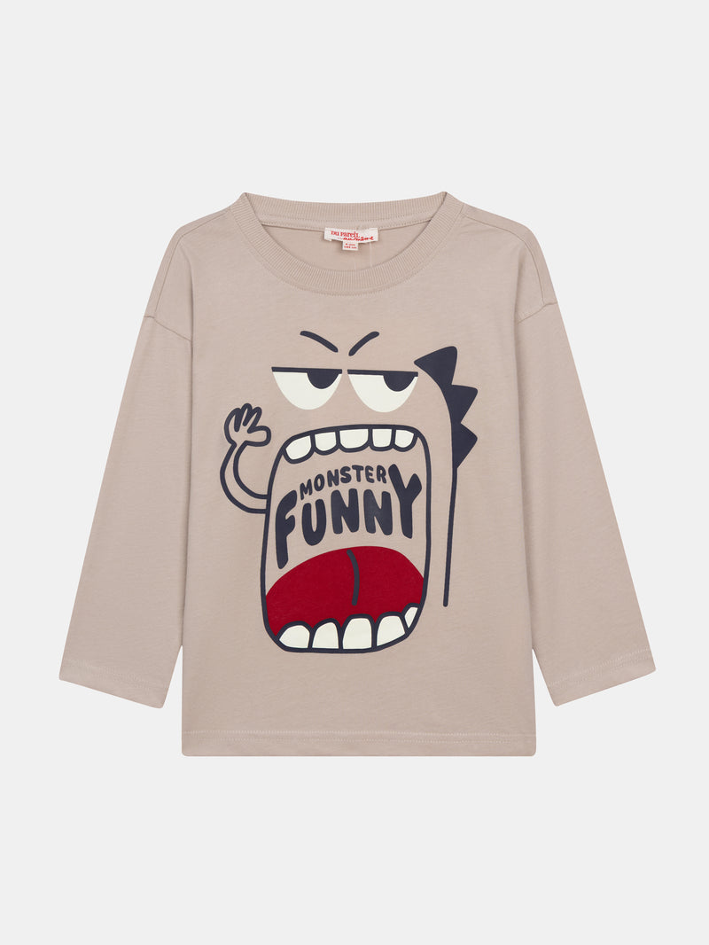 Tee Shirt Manches Longues Ecru