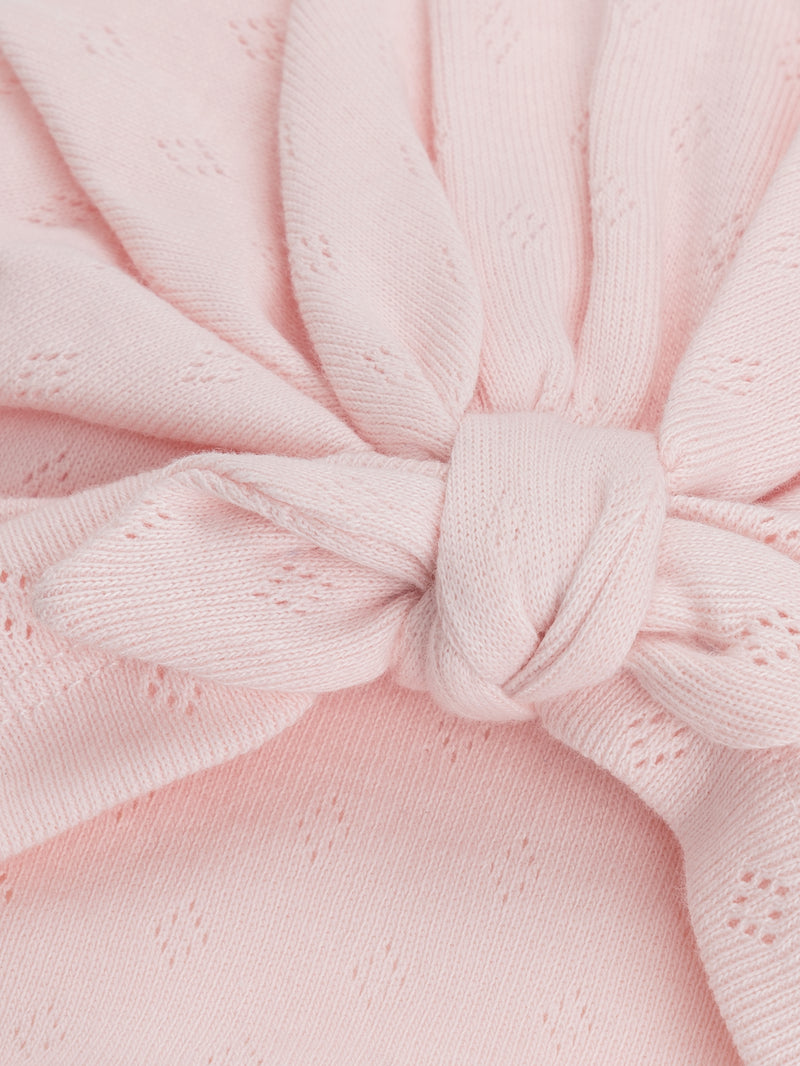 Turban rosa para recién nacidos