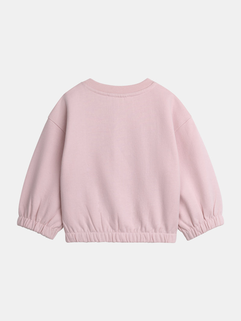Conjunto de sudadera y pantalones rosa "RAINBOW" para niña