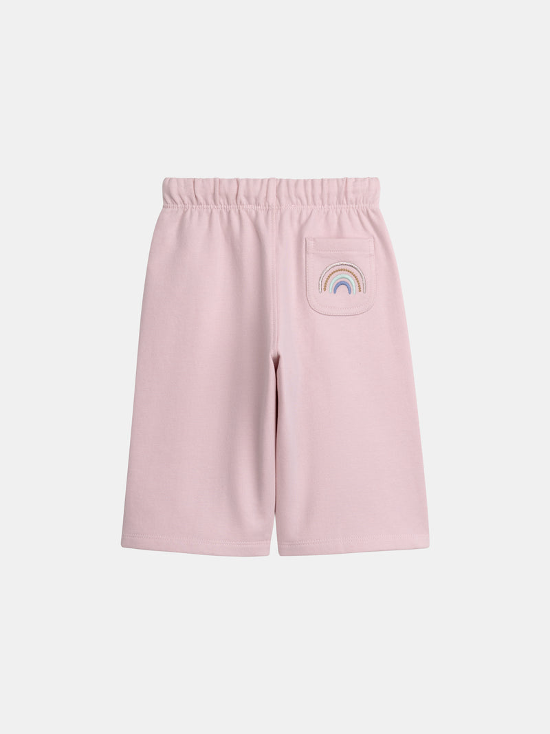 Conjunto de sudadera y pantalones rosa "RAINBOW" para niña