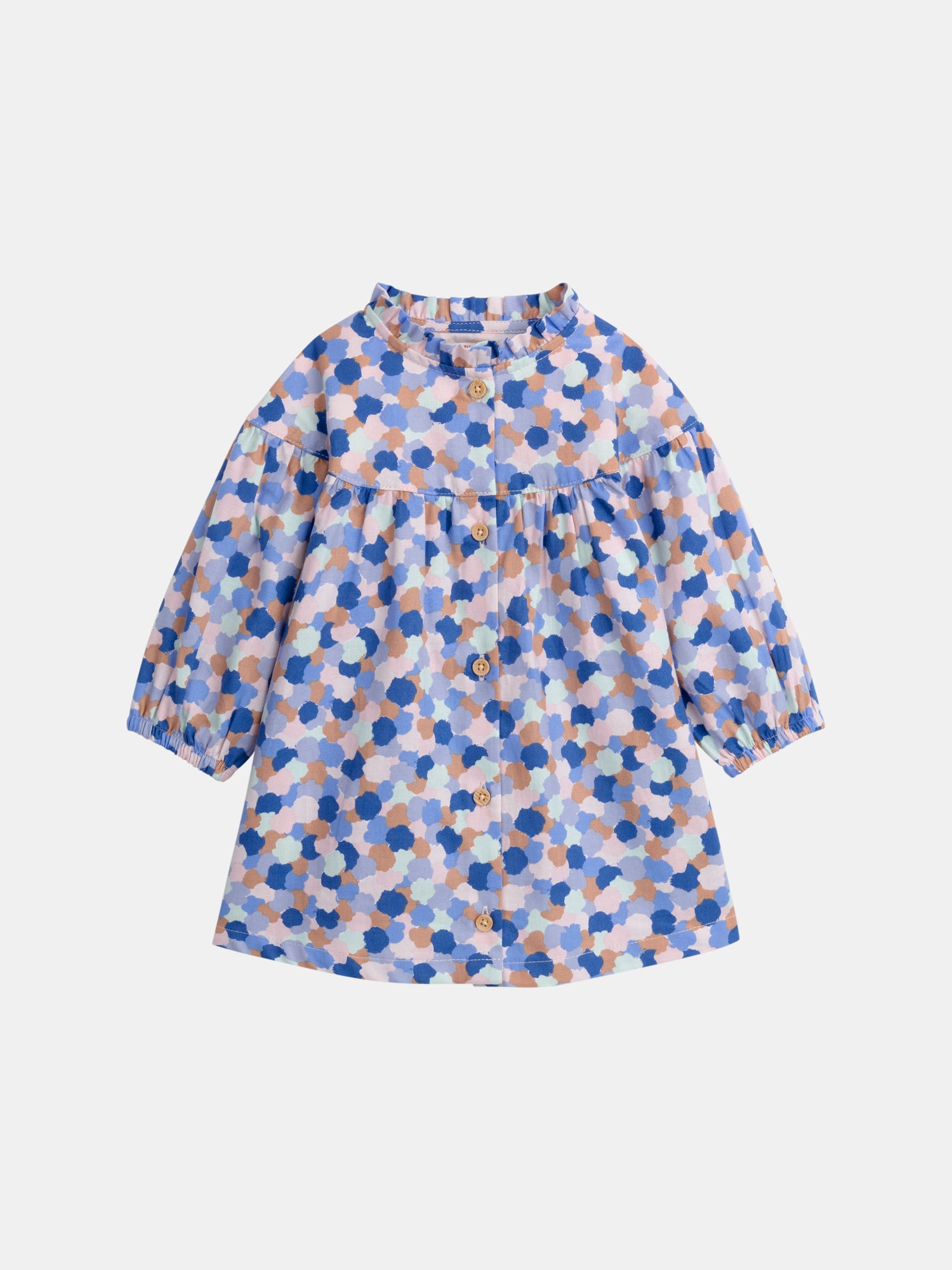 Robe imprimée à col volanté pour bébé fille