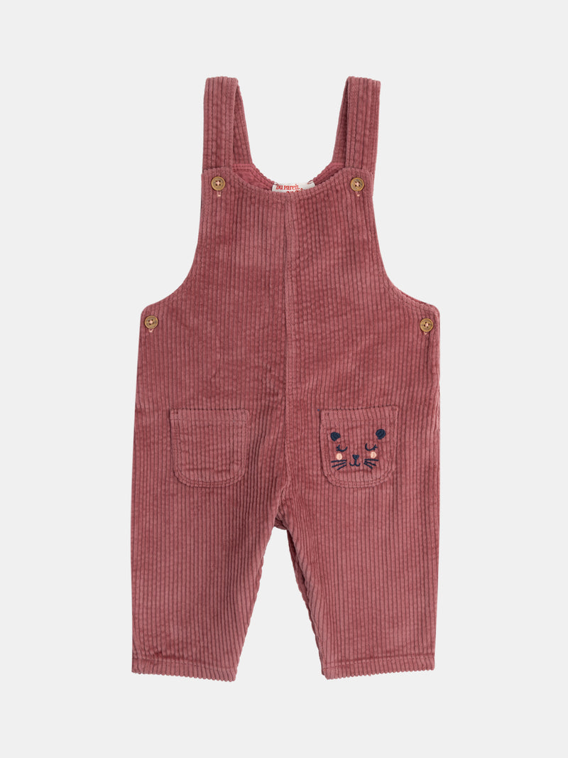 Salopette rose "Wild Campus" pour bébé fille