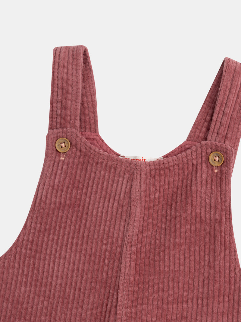 Salopette rose "Wild Campus" pour bébé fille