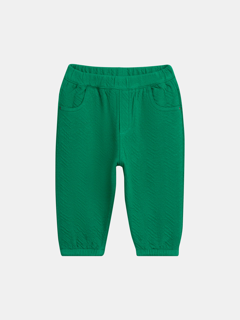 Pantalones verdes "ARTY SCHOOL" para bebé niño