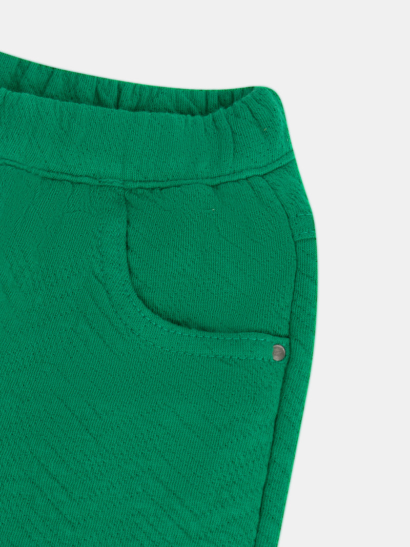 Pantalones verdes "ARTY SCHOOL" para bebé niño