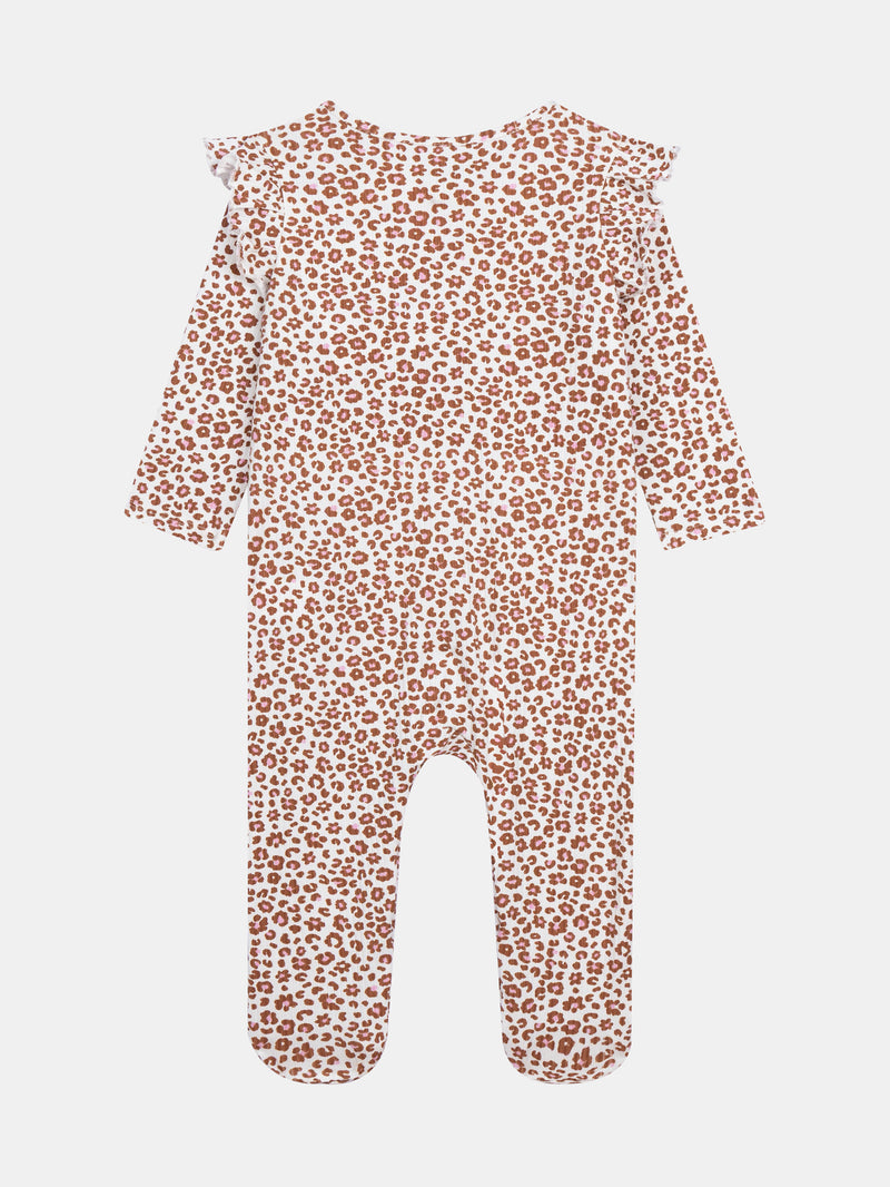 Mameluco Impreso de Leopardo Floral para Bebé Niña