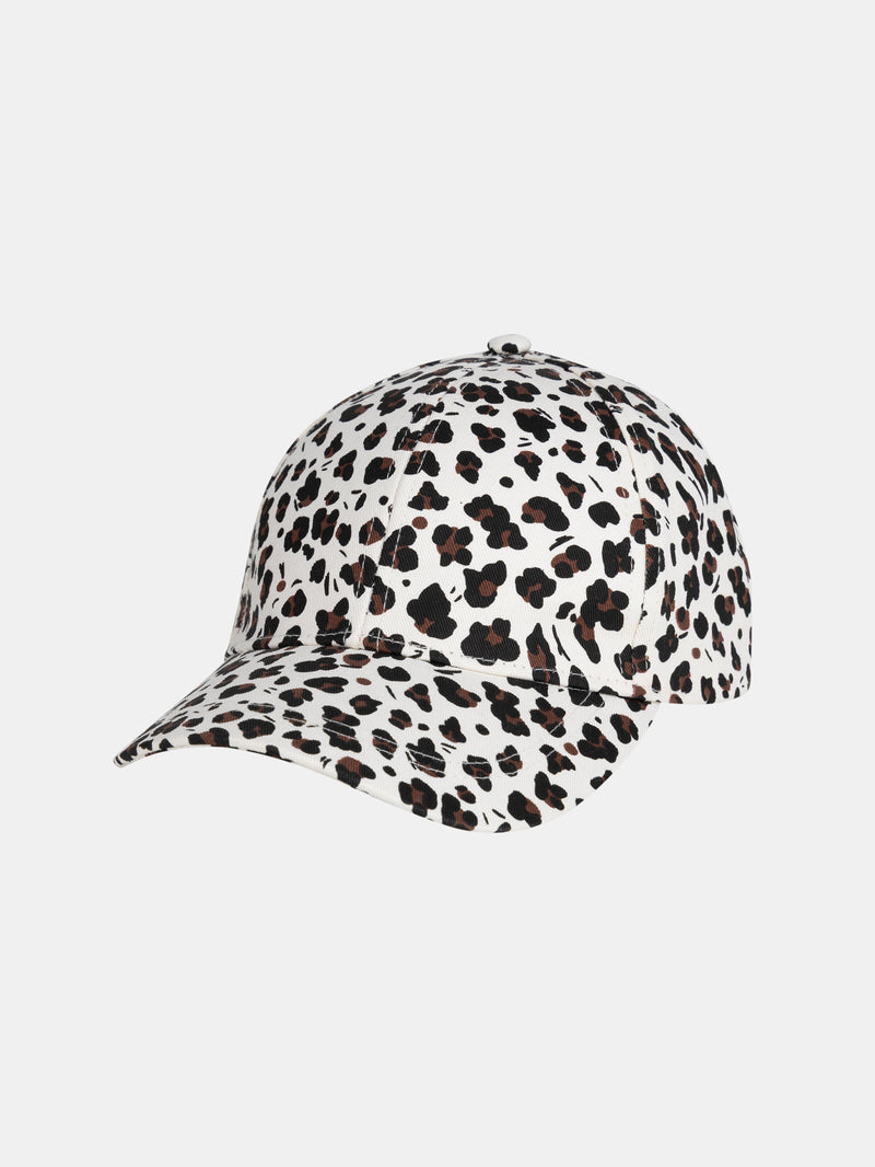 Gorra con estampado de leopardo para niñas