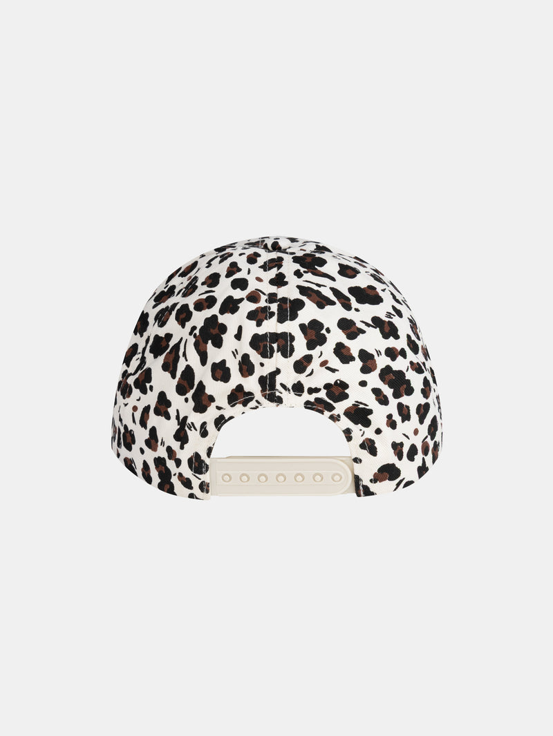 Gorra con estampado de leopardo para niñas