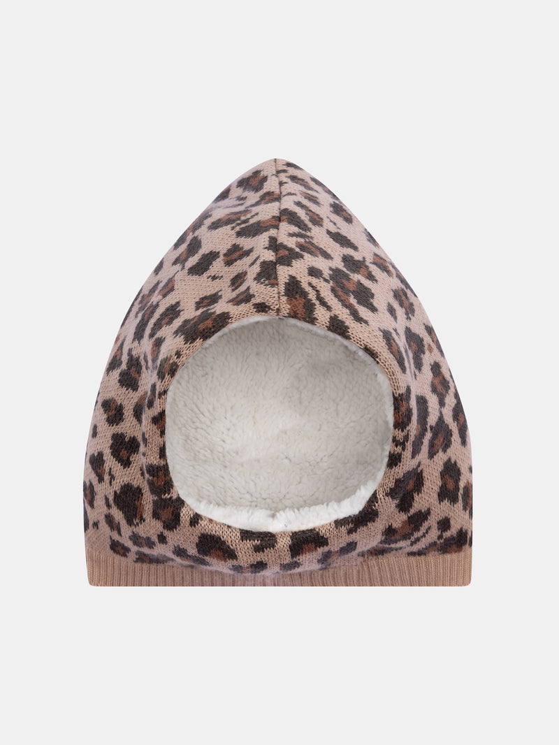 Cagoule de estampado de leopardo para niña