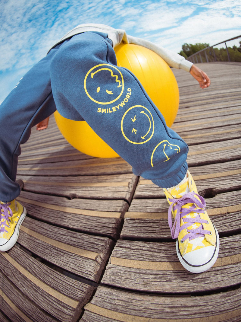 Jogging azul con estampado SMILEYWORLD para chicos