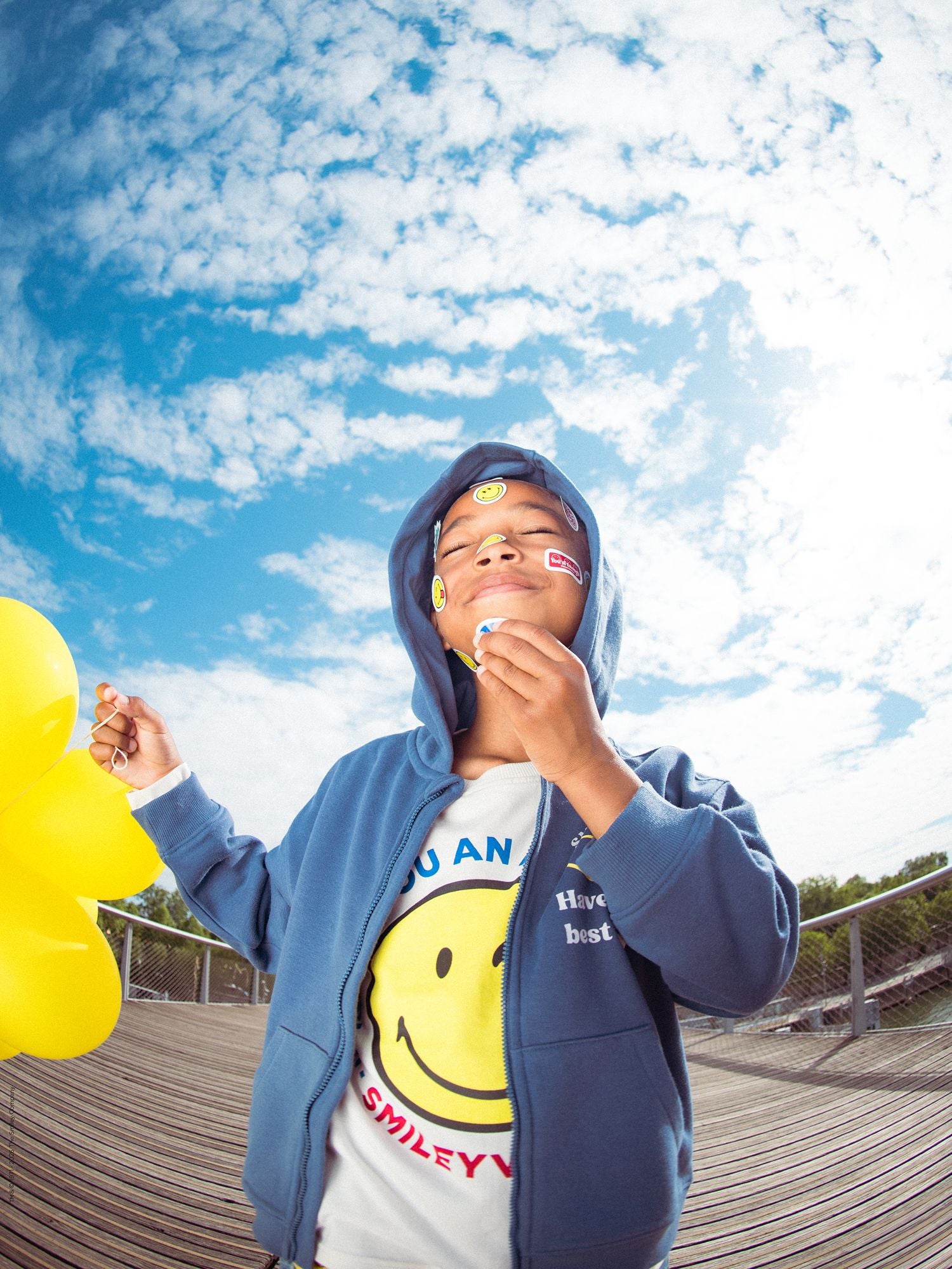 Sudadera con capucha con estampado SMILEYWORLD para niño