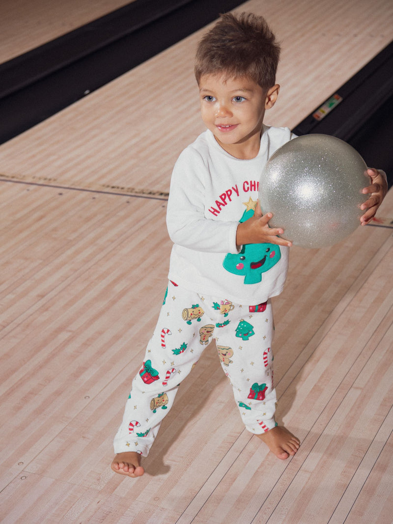 Pyjama 2 pièces en velours Noël pour bébé garçon