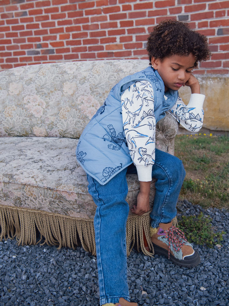Parka 3en1 y chaqueta de plumas azules para niños