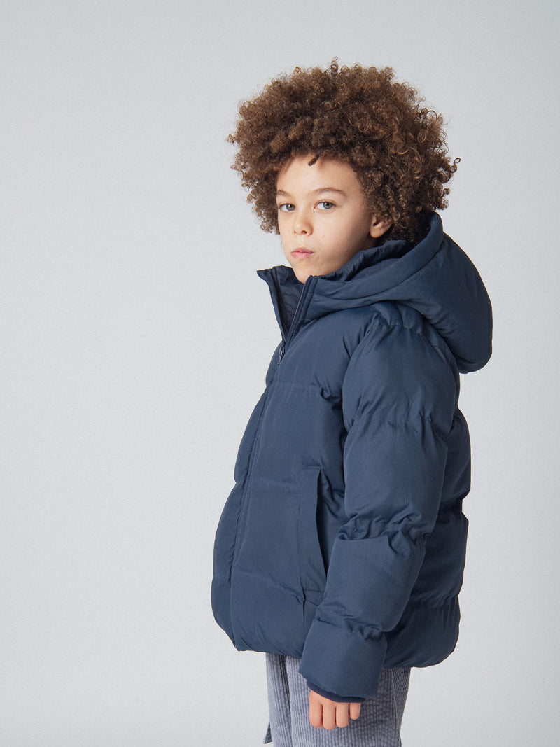 Chaqueta de plumas marina para niños