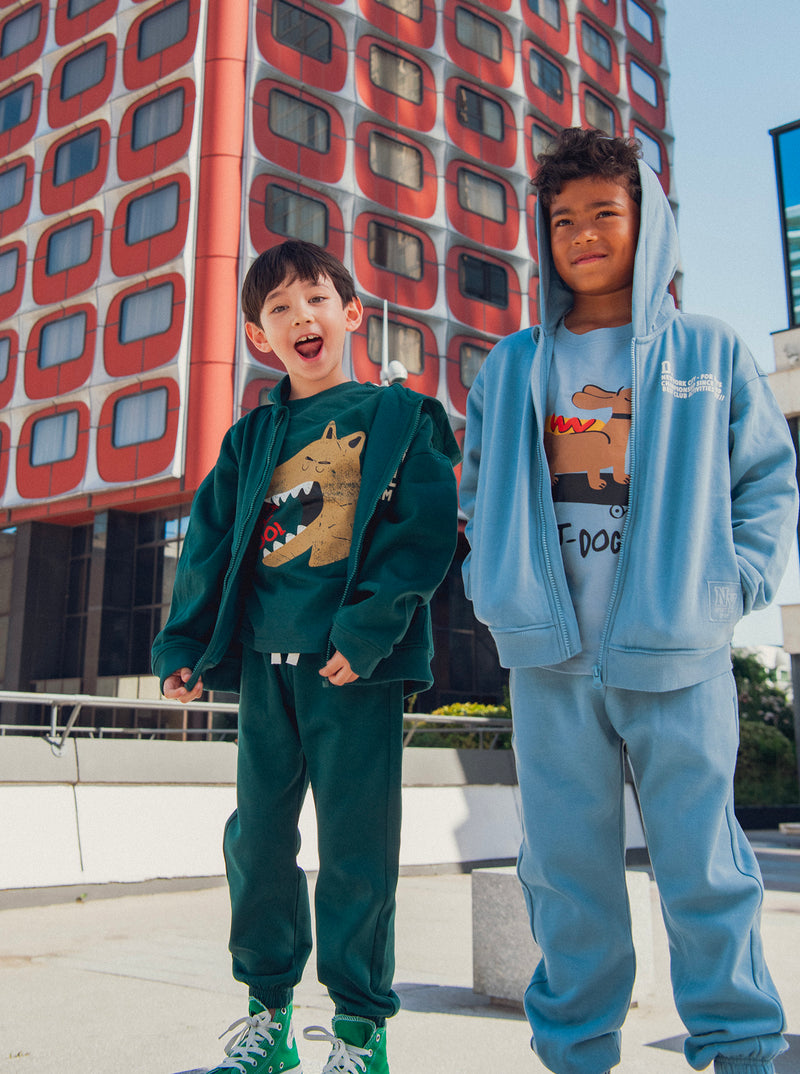 Pantalones de jogging verde oscuro para niño
