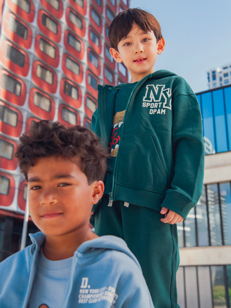 Camiseta de jogging verde para niños