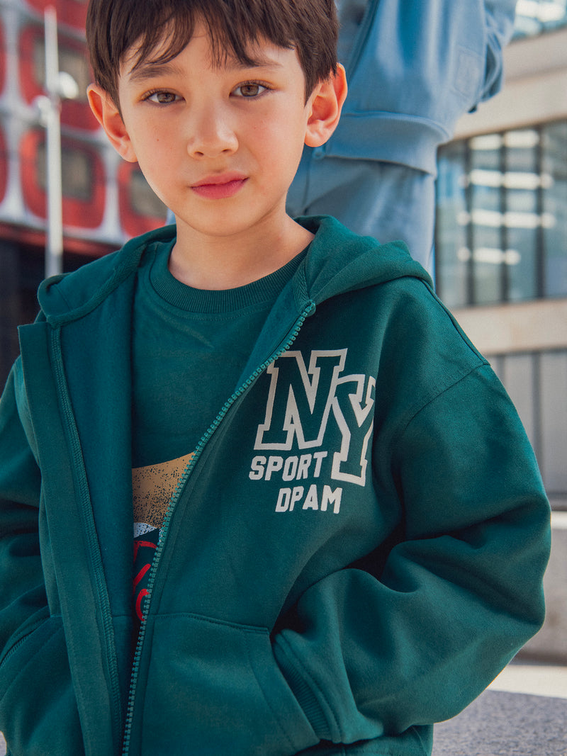 Camiseta de jogging verde para niños