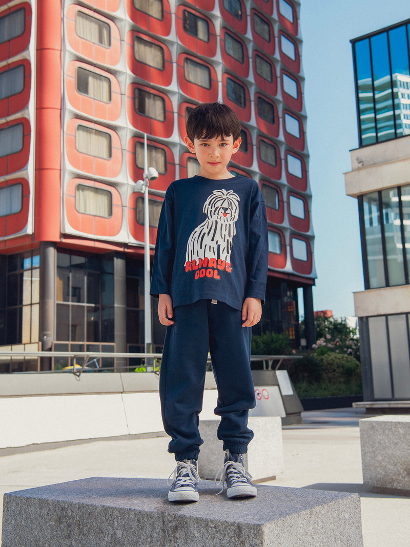 Pantalones de jogging azul oscuro para niños