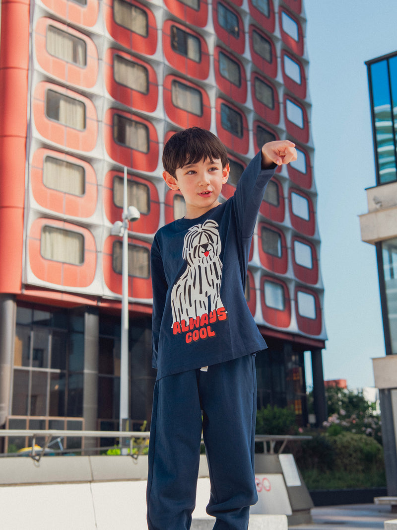 Pantalones de jogging azul oscuro para niños