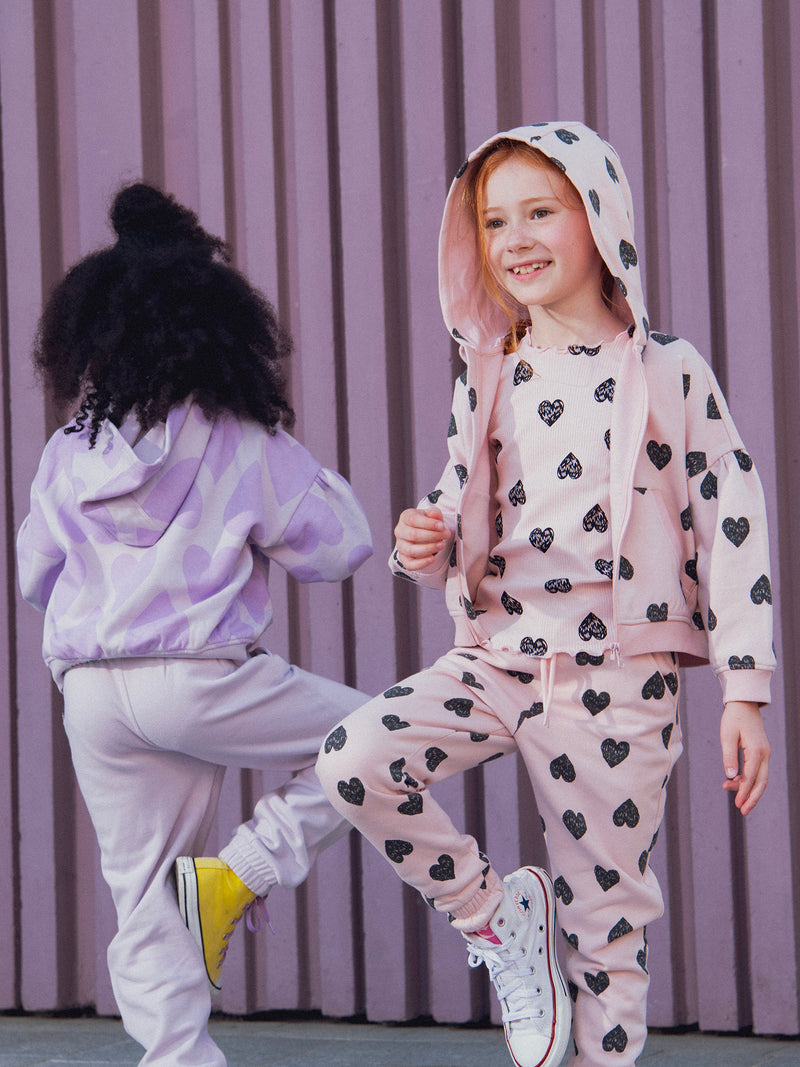 Pantalones de jogging violeta claro para niña