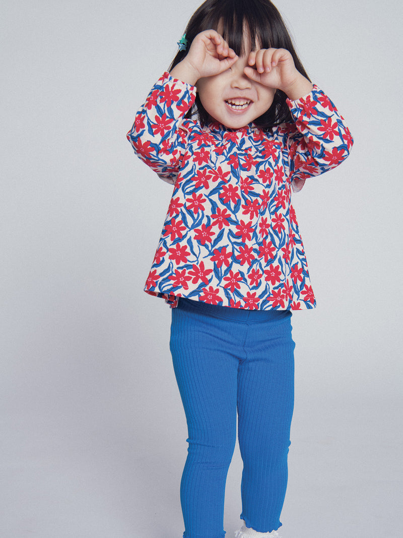 Conjunto de blusa floral y leggings para bebé niña