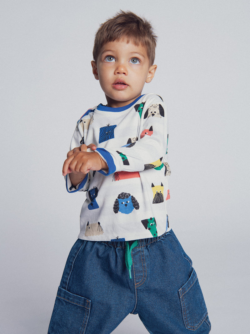 Camiseta reversible "ARTY SCHOOL" para bebé niño
