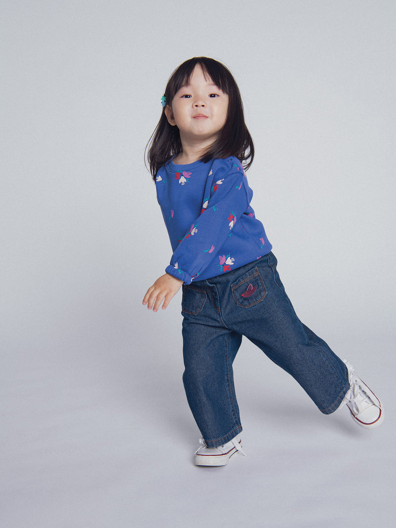 Sudadera azul cielo "ARTY SCHOOL" para bebé niña