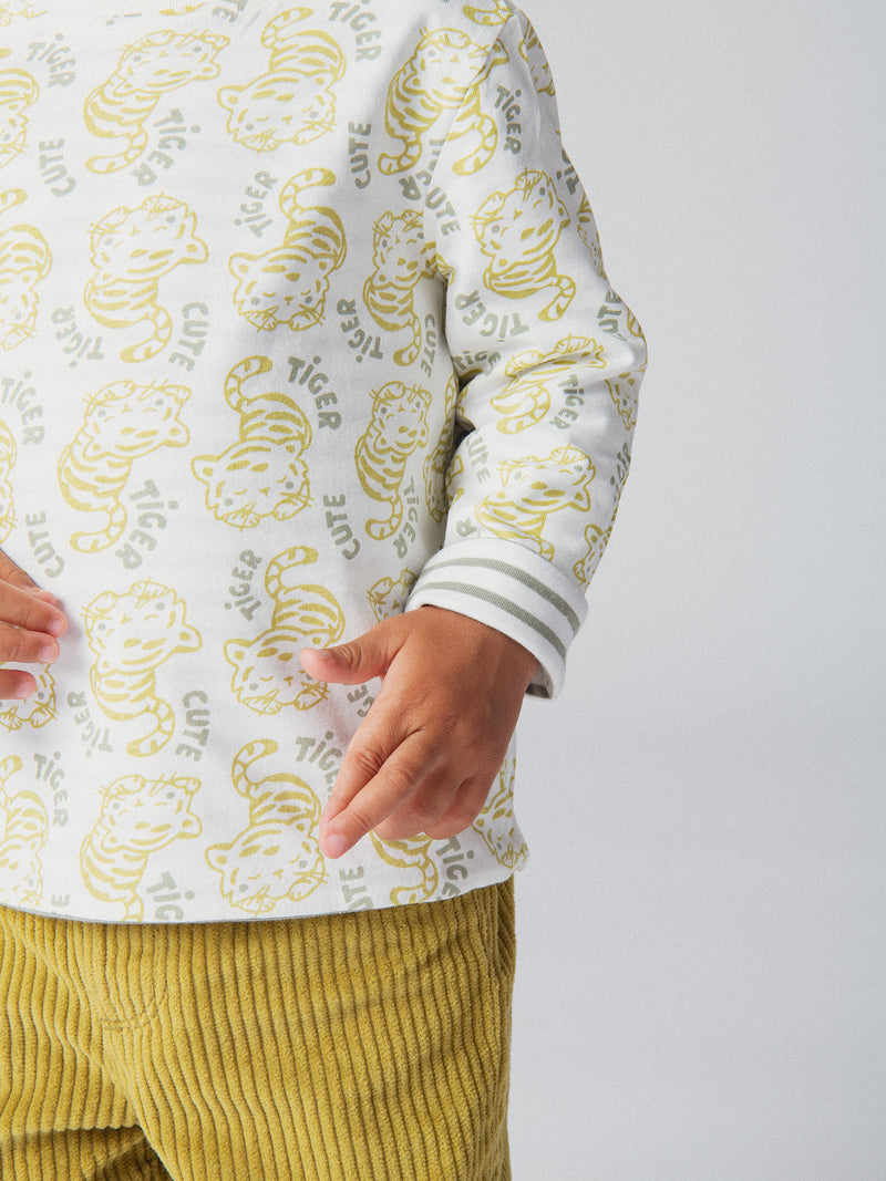 Camiseta reversible "Cute Tiger" para bebé niño