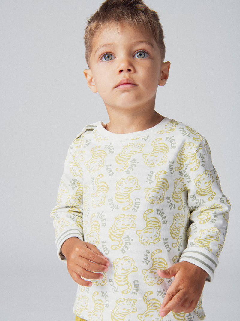 Camiseta reversible "Cute Tiger" para bebé niño