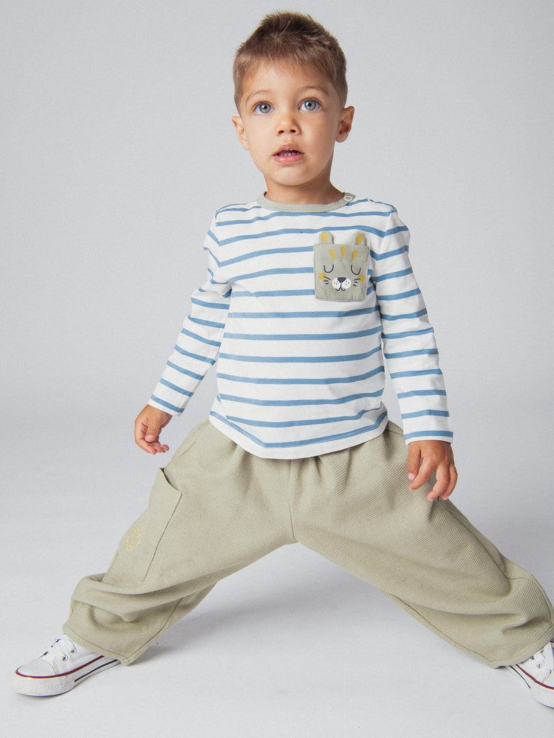 Pantalones verdes "Wild Campus" para bebé niño