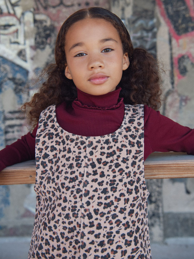 Vestido de leopardo para niña