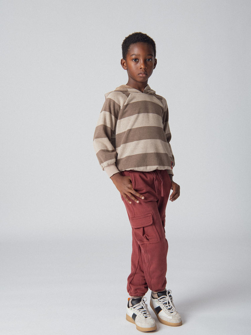 Pantalones de jogging cálidos con forro doble y bolsillos cargo para niños